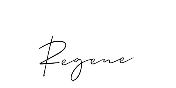 Create a beautiful signature design for name Regene. With this signature (Allison_Script) fonts, you can make a handwritten signature for free. Regene signature style 2 images and pictures png