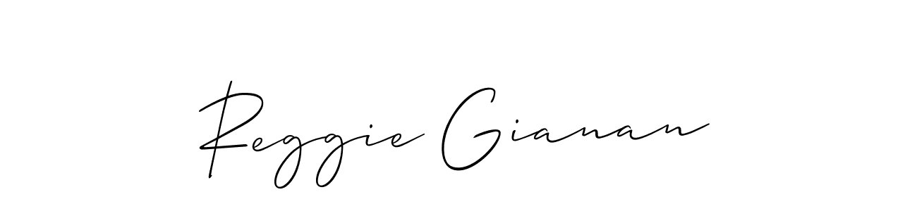 The best way (Allison_Script) to make a short signature is to pick only two or three words in your name. The name Reggie Gianan include a total of six letters. For converting this name. Reggie Gianan signature style 2 images and pictures png