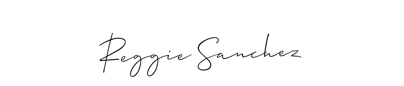 You should practise on your own different ways (Allison_Script) to write your name (Reggie Sanchez) in signature. don't let someone else do it for you. Reggie Sanchez signature style 2 images and pictures png