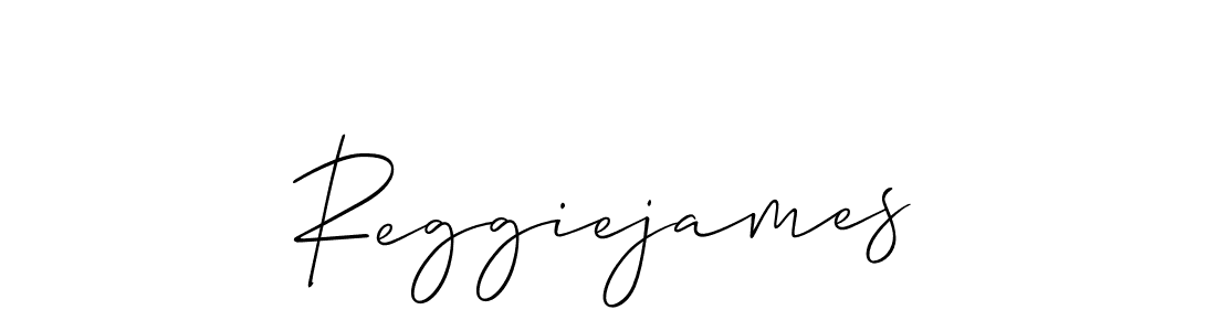 Design your own signature with our free online signature maker. With this signature software, you can create a handwritten (Allison_Script) signature for name Reggiejames. Reggiejames signature style 2 images and pictures png