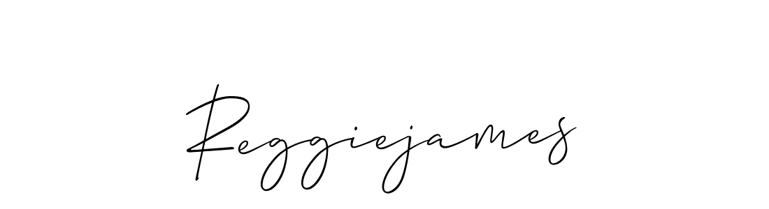 Design your own signature with our free online signature maker. With this signature software, you can create a handwritten (Allison_Script) signature for name Reggiejames. Reggiejames signature style 2 images and pictures png