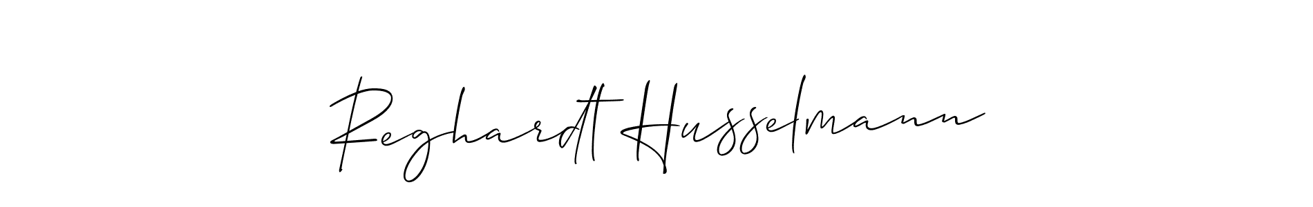 Use a signature maker to create a handwritten signature online. With this signature software, you can design (Allison_Script) your own signature for name Reghardt Husselmann. Reghardt Husselmann signature style 2 images and pictures png