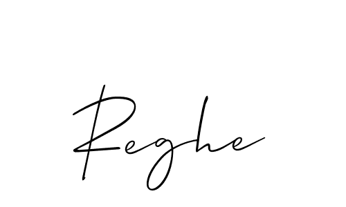 Design your own signature with our free online signature maker. With this signature software, you can create a handwritten (Allison_Script) signature for name Reghe. Reghe signature style 2 images and pictures png