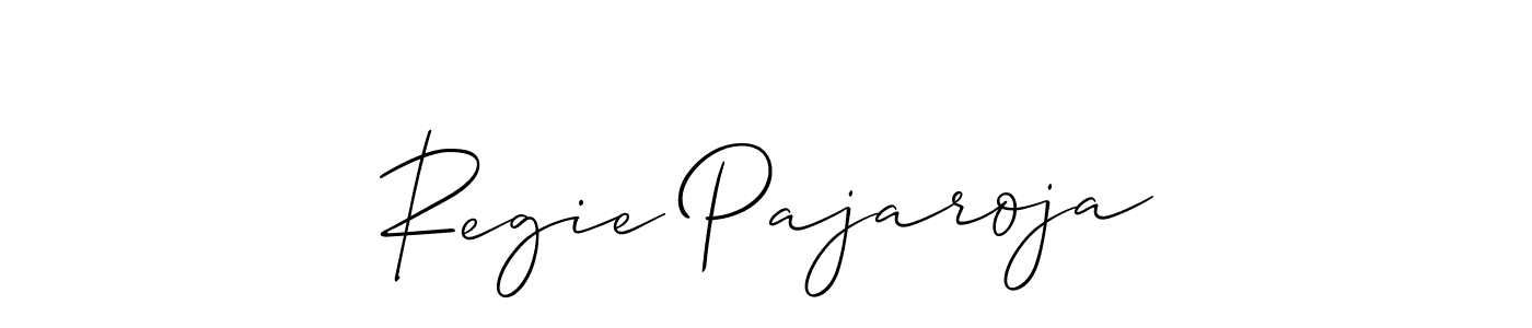 Also You can easily find your signature by using the search form. We will create Regie Pajaroja name handwritten signature images for you free of cost using Allison_Script sign style. Regie Pajaroja signature style 2 images and pictures png