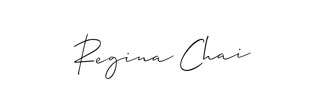 Also You can easily find your signature by using the search form. We will create Regina Chai name handwritten signature images for you free of cost using Allison_Script sign style. Regina Chai signature style 2 images and pictures png