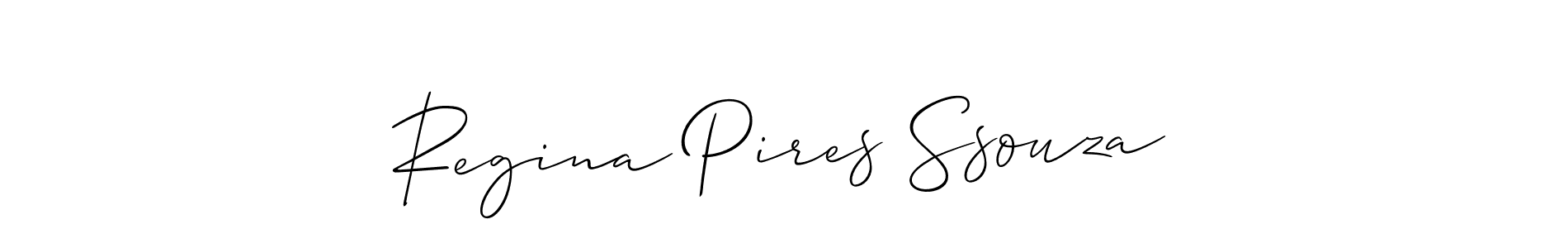 How to make Regina Pires Ssouza name signature. Use Allison_Script style for creating short signs online. This is the latest handwritten sign. Regina Pires Ssouza signature style 2 images and pictures png