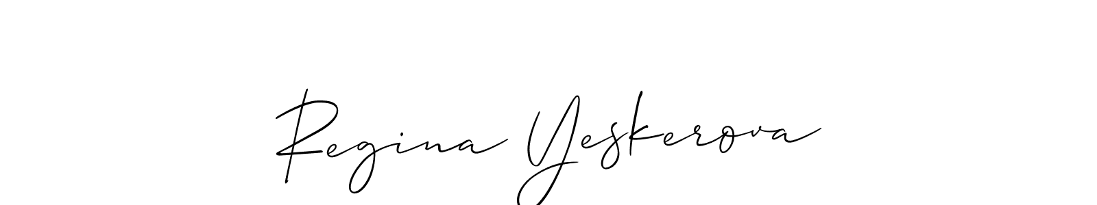 How to Draw Regina Yeskerova signature style? Allison_Script is a latest design signature styles for name Regina Yeskerova. Regina Yeskerova signature style 2 images and pictures png