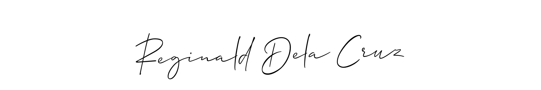 Use a signature maker to create a handwritten signature online. With this signature software, you can design (Allison_Script) your own signature for name Reginald Dela Cruz. Reginald Dela Cruz signature style 2 images and pictures png