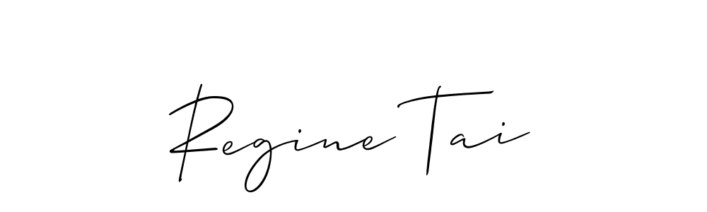 Regine Tai stylish signature style. Best Handwritten Sign (Allison_Script) for my name. Handwritten Signature Collection Ideas for my name Regine Tai. Regine Tai signature style 2 images and pictures png