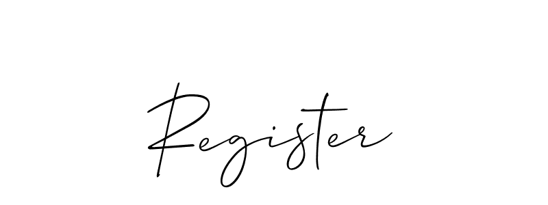 How to Draw Register signature style? Allison_Script is a latest design signature styles for name Register. Register signature style 2 images and pictures png