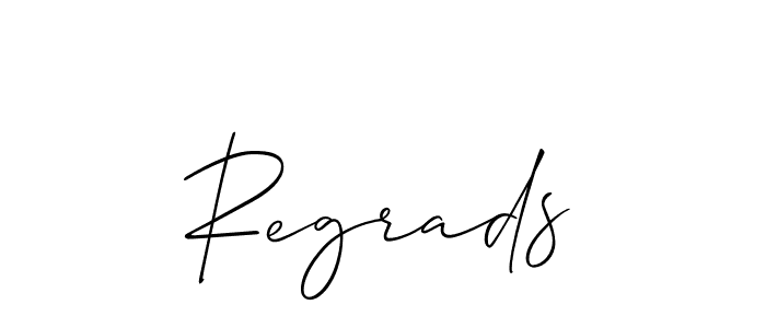 Create a beautiful signature design for name Regrads. With this signature (Allison_Script) fonts, you can make a handwritten signature for free. Regrads signature style 2 images and pictures png