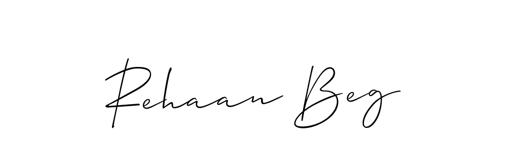 How to make Rehaan Beg signature? Allison_Script is a professional autograph style. Create handwritten signature for Rehaan Beg name. Rehaan Beg signature style 2 images and pictures png