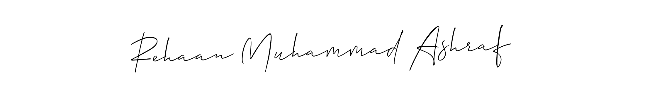 Also we have Rehaan Muhammad Ashraf name is the best signature style. Create professional handwritten signature collection using Allison_Script autograph style. Rehaan Muhammad Ashraf signature style 2 images and pictures png