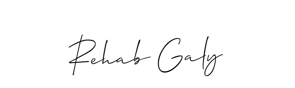 You can use this online signature creator to create a handwritten signature for the name Rehab Galy. This is the best online autograph maker. Rehab Galy signature style 2 images and pictures png