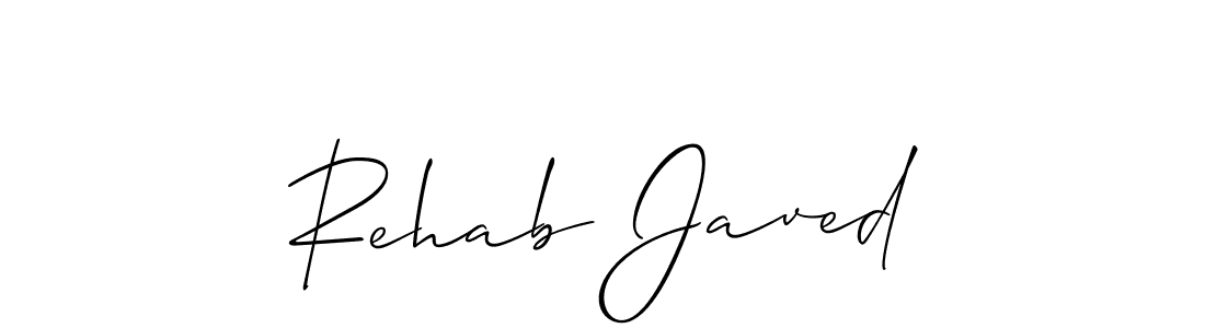 Make a short Rehab Javed signature style. Manage your documents anywhere anytime using Allison_Script. Create and add eSignatures, submit forms, share and send files easily. Rehab Javed signature style 2 images and pictures png