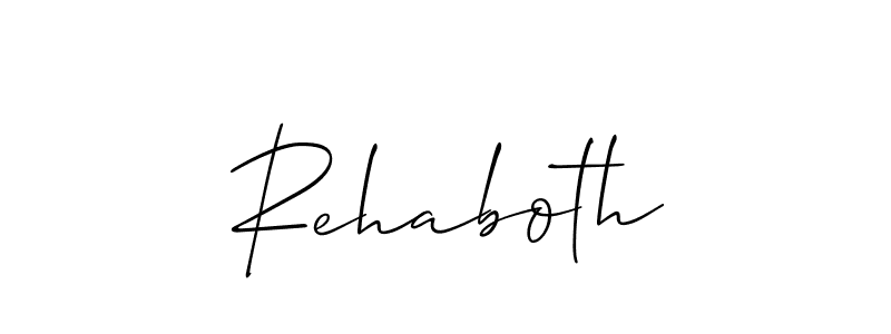 The best way (Allison_Script) to make a short signature is to pick only two or three words in your name. The name Rehaboth include a total of six letters. For converting this name. Rehaboth signature style 2 images and pictures png