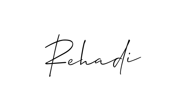 How to make Rehadi signature? Allison_Script is a professional autograph style. Create handwritten signature for Rehadi name. Rehadi signature style 2 images and pictures png