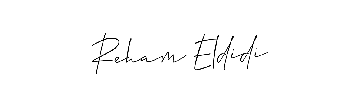 You can use this online signature creator to create a handwritten signature for the name Reham Eldidi. This is the best online autograph maker. Reham Eldidi signature style 2 images and pictures png