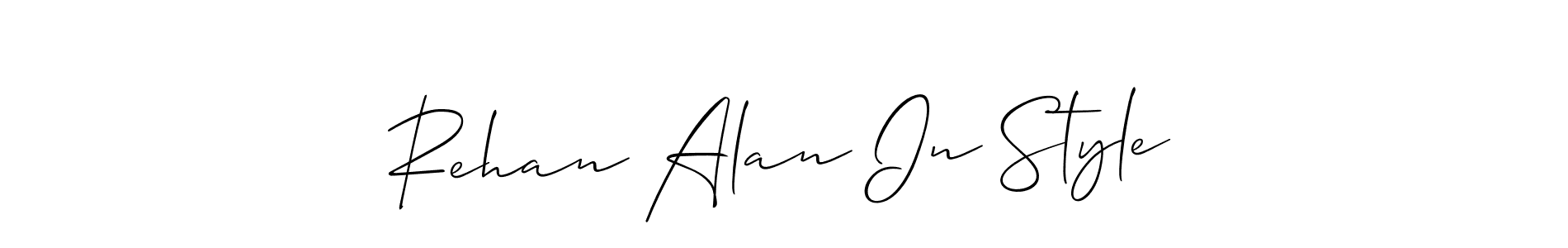 How to make Rehan Alan In Style signature? Allison_Script is a professional autograph style. Create handwritten signature for Rehan Alan In Style name. Rehan Alan In Style signature style 2 images and pictures png