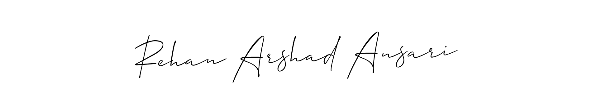 You should practise on your own different ways (Allison_Script) to write your name (Rehan Arshad Ansari) in signature. don't let someone else do it for you. Rehan Arshad Ansari signature style 2 images and pictures png