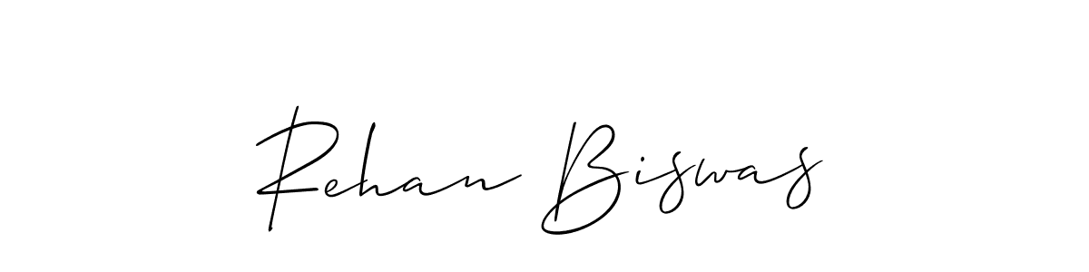 if you are searching for the best signature style for your name Rehan Biswas. so please give up your signature search. here we have designed multiple signature styles  using Allison_Script. Rehan Biswas signature style 2 images and pictures png