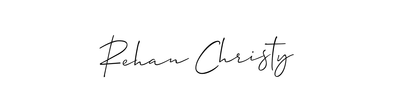 Once you've used our free online signature maker to create your best signature Allison_Script style, it's time to enjoy all of the benefits that Rehan Christy name signing documents. Rehan Christy signature style 2 images and pictures png