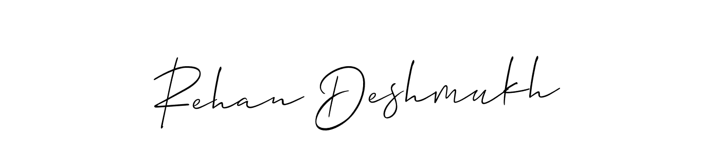 Rehan Deshmukh stylish signature style. Best Handwritten Sign (Allison_Script) for my name. Handwritten Signature Collection Ideas for my name Rehan Deshmukh. Rehan Deshmukh signature style 2 images and pictures png