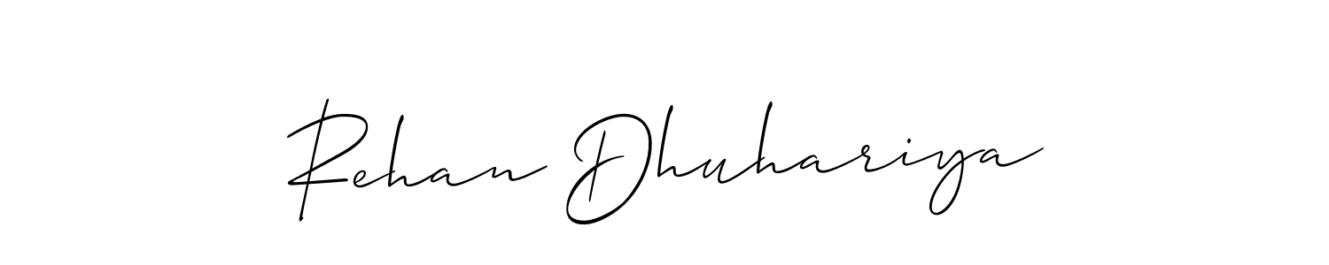 Best and Professional Signature Style for Rehan Dhuhariya. Allison_Script Best Signature Style Collection. Rehan Dhuhariya signature style 2 images and pictures png