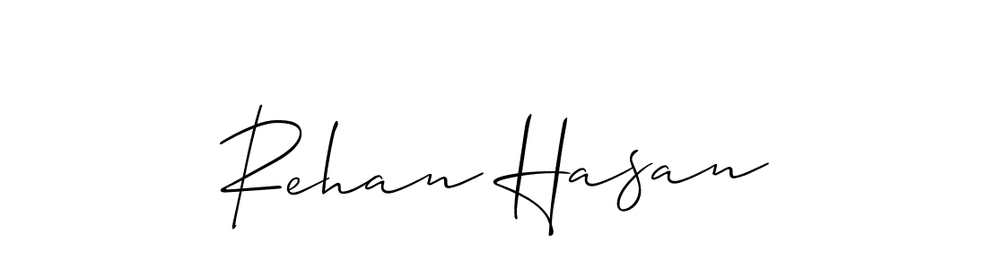 How to make Rehan Hasan name signature. Use Allison_Script style for creating short signs online. This is the latest handwritten sign. Rehan Hasan signature style 2 images and pictures png