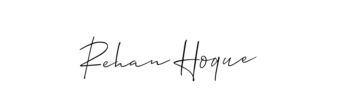 Use a signature maker to create a handwritten signature online. With this signature software, you can design (Allison_Script) your own signature for name Rehan Hoque. Rehan Hoque signature style 2 images and pictures png