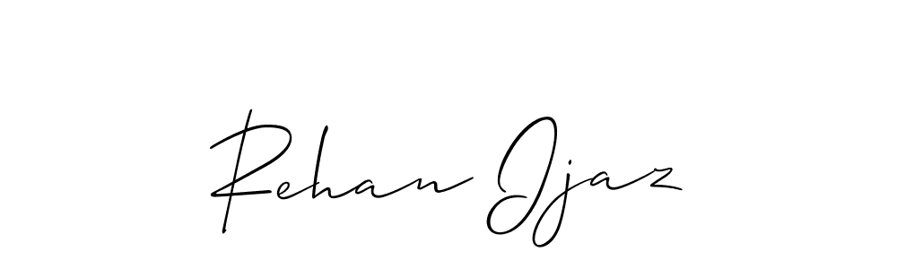 Allison_Script is a professional signature style that is perfect for those who want to add a touch of class to their signature. It is also a great choice for those who want to make their signature more unique. Get Rehan Ijaz name to fancy signature for free. Rehan Ijaz signature style 2 images and pictures png