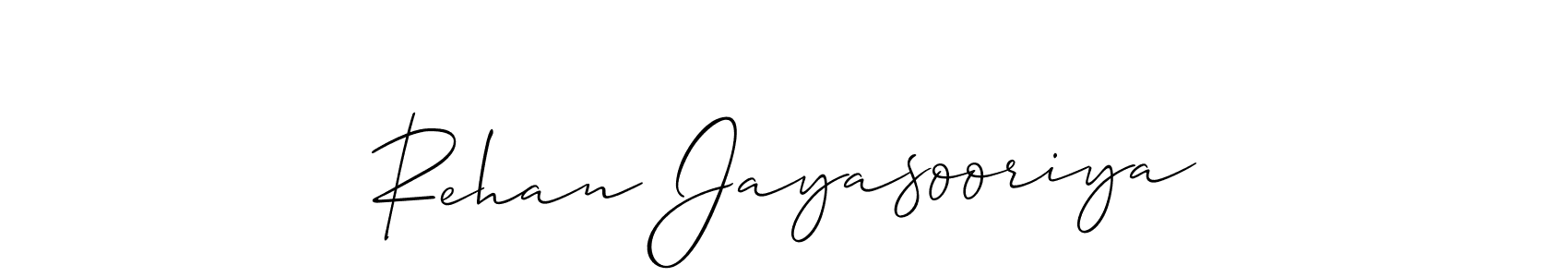 Rehan Jayasooriya stylish signature style. Best Handwritten Sign (Allison_Script) for my name. Handwritten Signature Collection Ideas for my name Rehan Jayasooriya. Rehan Jayasooriya signature style 2 images and pictures png