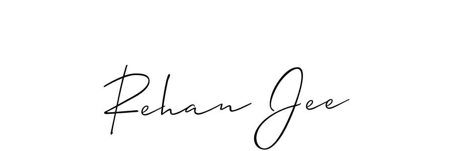 How to make Rehan Jee signature? Allison_Script is a professional autograph style. Create handwritten signature for Rehan Jee name. Rehan Jee signature style 2 images and pictures png