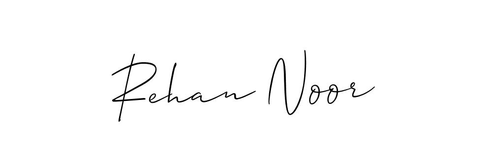 Make a beautiful signature design for name Rehan Noor. With this signature (Allison_Script) style, you can create a handwritten signature for free. Rehan Noor signature style 2 images and pictures png