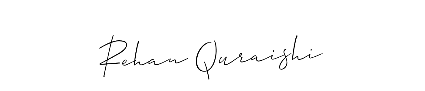 How to make Rehan Quraishi signature? Allison_Script is a professional autograph style. Create handwritten signature for Rehan Quraishi name. Rehan Quraishi signature style 2 images and pictures png