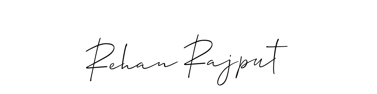 Make a beautiful signature design for name Rehan Rajput. With this signature (Allison_Script) style, you can create a handwritten signature for free. Rehan Rajput signature style 2 images and pictures png