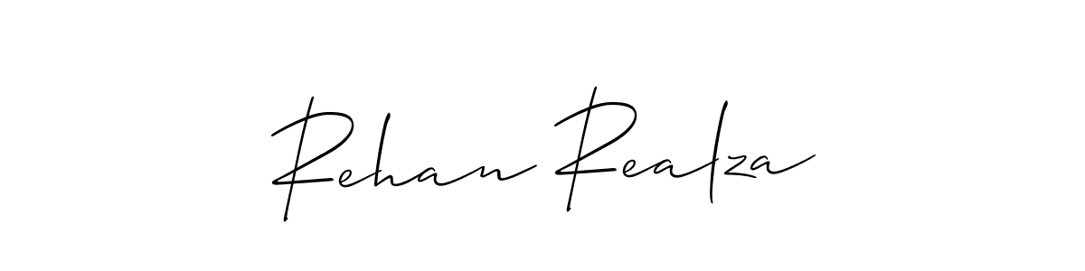 Best and Professional Signature Style for Rehan Realza. Allison_Script Best Signature Style Collection. Rehan Realza signature style 2 images and pictures png