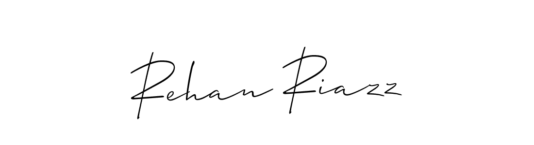 Also we have Rehan Riazz name is the best signature style. Create professional handwritten signature collection using Allison_Script autograph style. Rehan Riazz signature style 2 images and pictures png