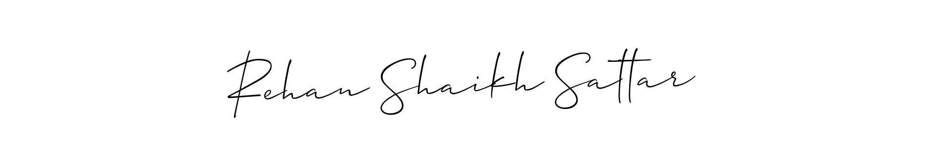 You should practise on your own different ways (Allison_Script) to write your name (Rehan Shaikh Sattar) in signature. don't let someone else do it for you. Rehan Shaikh Sattar signature style 2 images and pictures png