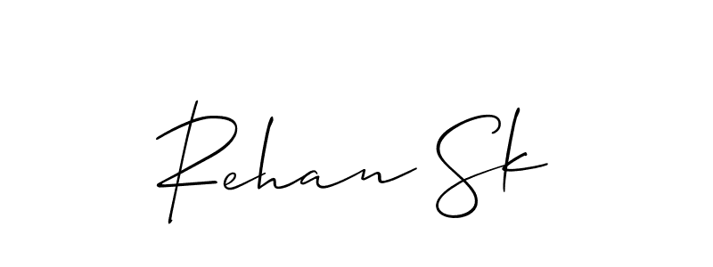 Also You can easily find your signature by using the search form. We will create Rehan Sk name handwritten signature images for you free of cost using Allison_Script sign style. Rehan Sk signature style 2 images and pictures png