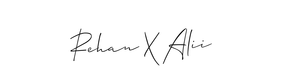 How to make Rehan X Alii signature? Allison_Script is a professional autograph style. Create handwritten signature for Rehan X Alii name. Rehan X Alii signature style 2 images and pictures png