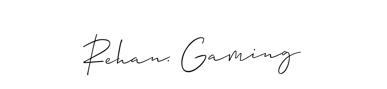 The best way (Allison_Script) to make a short signature is to pick only two or three words in your name. The name Rehan. Gaming include a total of six letters. For converting this name. Rehan. Gaming signature style 2 images and pictures png