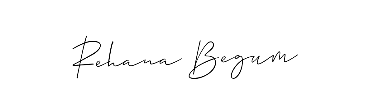 Also we have Rehana Begum name is the best signature style. Create professional handwritten signature collection using Allison_Script autograph style. Rehana Begum signature style 2 images and pictures png