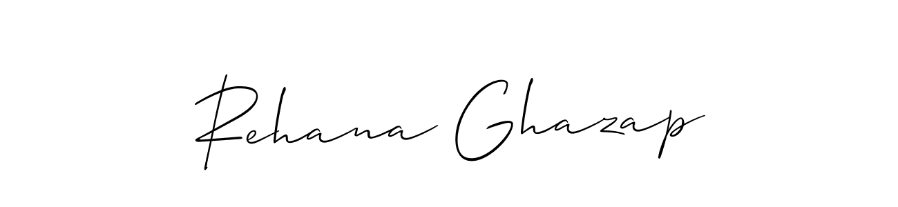 if you are searching for the best signature style for your name Rehana Ghazap. so please give up your signature search. here we have designed multiple signature styles  using Allison_Script. Rehana Ghazap signature style 2 images and pictures png