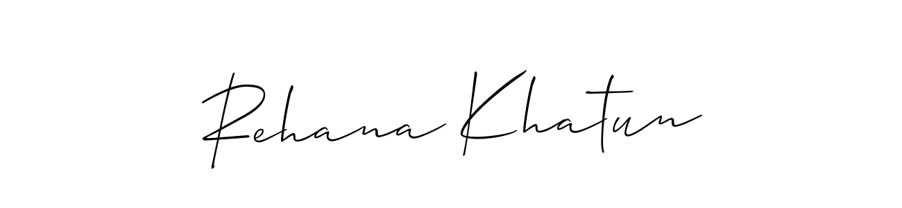 How to Draw Rehana Khatun signature style? Allison_Script is a latest design signature styles for name Rehana Khatun. Rehana Khatun signature style 2 images and pictures png