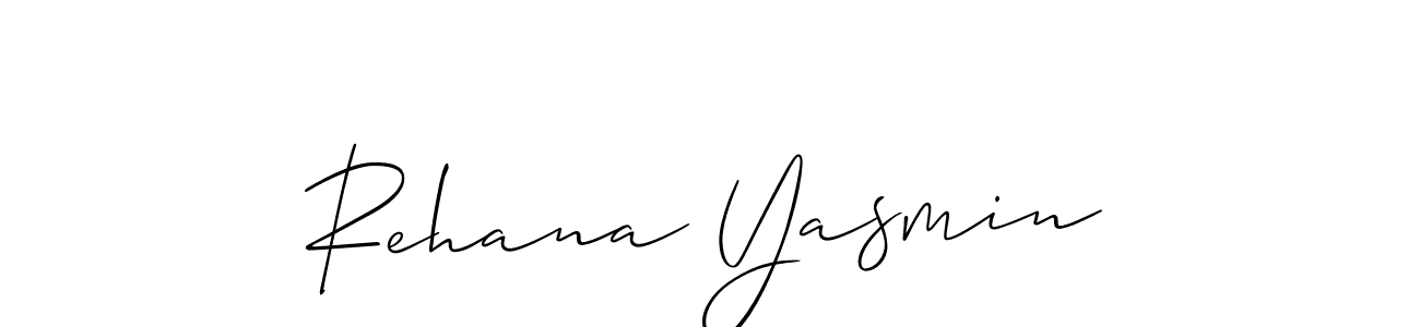 Make a short Rehana Yasmin signature style. Manage your documents anywhere anytime using Allison_Script. Create and add eSignatures, submit forms, share and send files easily. Rehana Yasmin signature style 2 images and pictures png