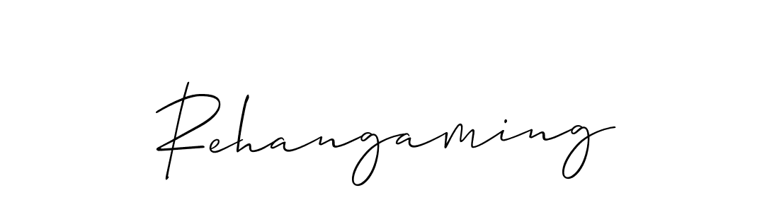 Also we have Rehangaming name is the best signature style. Create professional handwritten signature collection using Allison_Script autograph style. Rehangaming signature style 2 images and pictures png