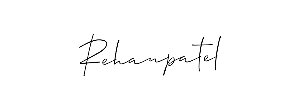 Also we have Rehanpatel name is the best signature style. Create professional handwritten signature collection using Allison_Script autograph style. Rehanpatel signature style 2 images and pictures png