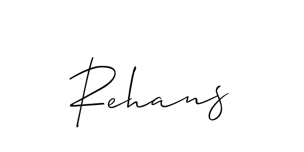 You should practise on your own different ways (Allison_Script) to write your name (Rehans) in signature. don't let someone else do it for you. Rehans signature style 2 images and pictures png