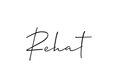 Create a beautiful signature design for name Rehat. With this signature (Allison_Script) fonts, you can make a handwritten signature for free. Rehat signature style 2 images and pictures png